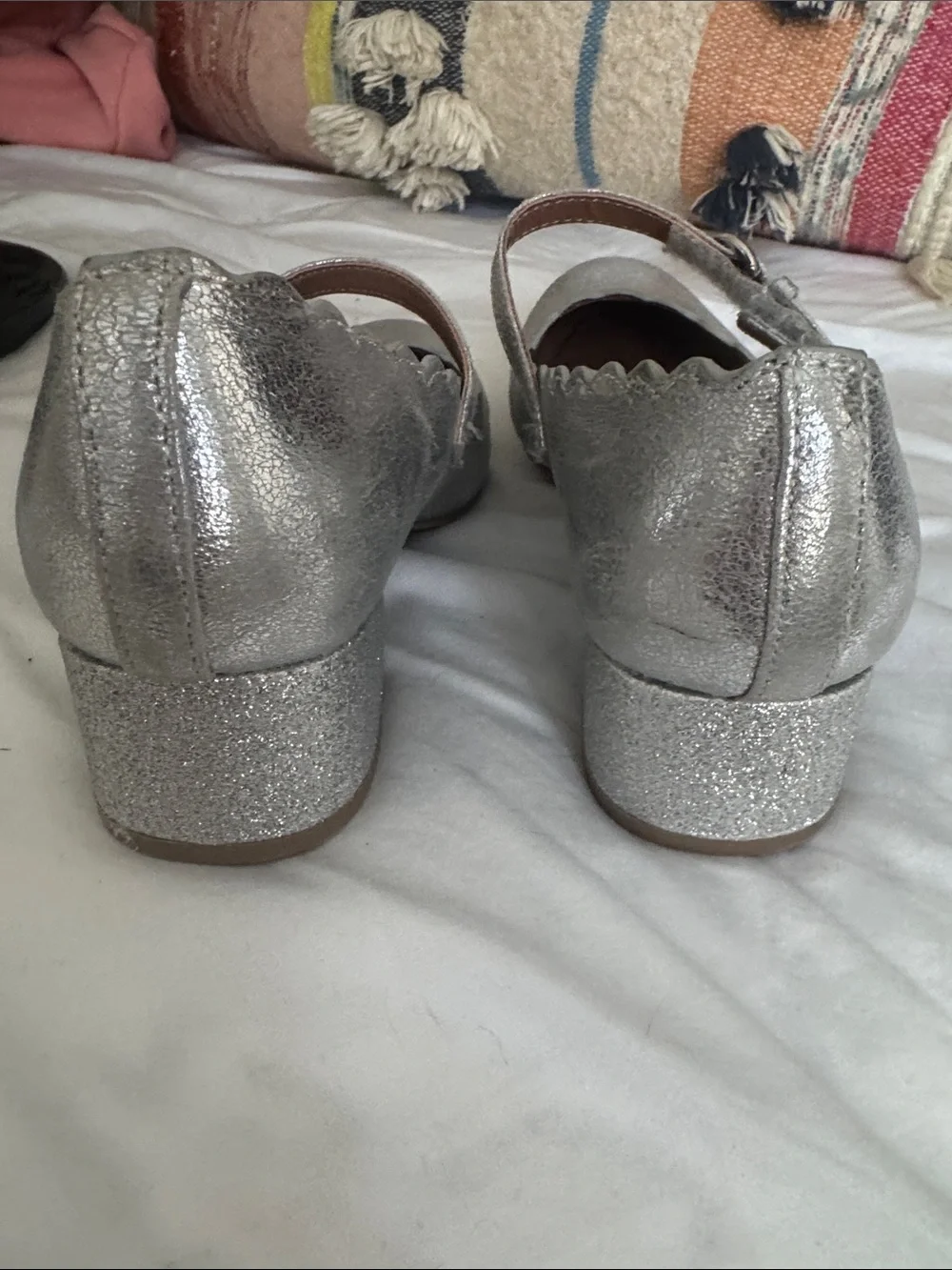 DV by Dolce Vita Silver Metallic Mary Jane Girls Shoes